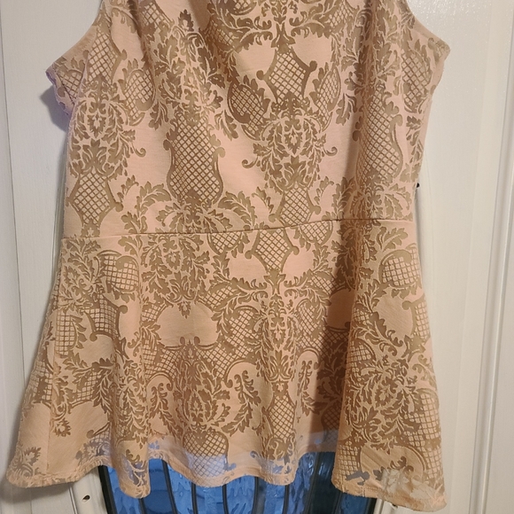 Apt 9 Pink sleeveless blouse with sheer underneath - Picture 2 of 7